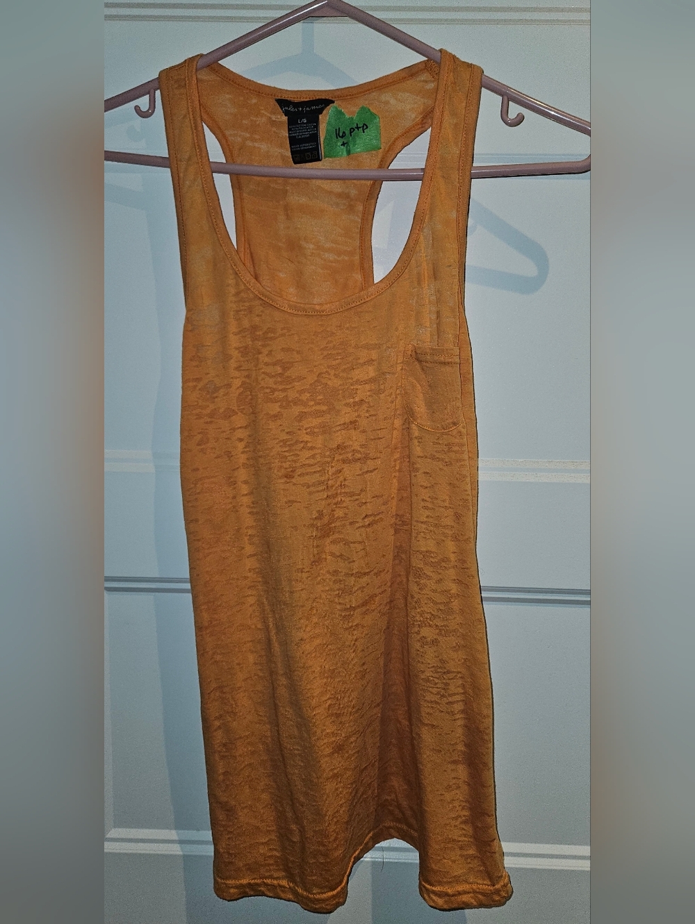 Women’s Burnout Tank Top - Mustard Orange
